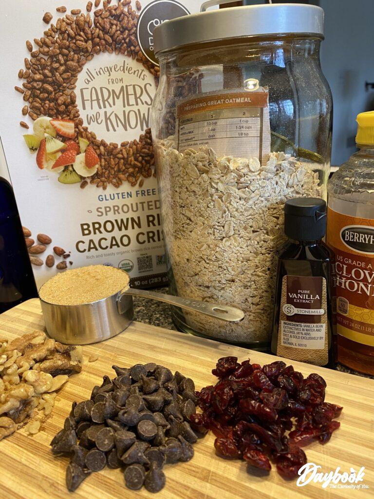 ingrdients for homemade granola