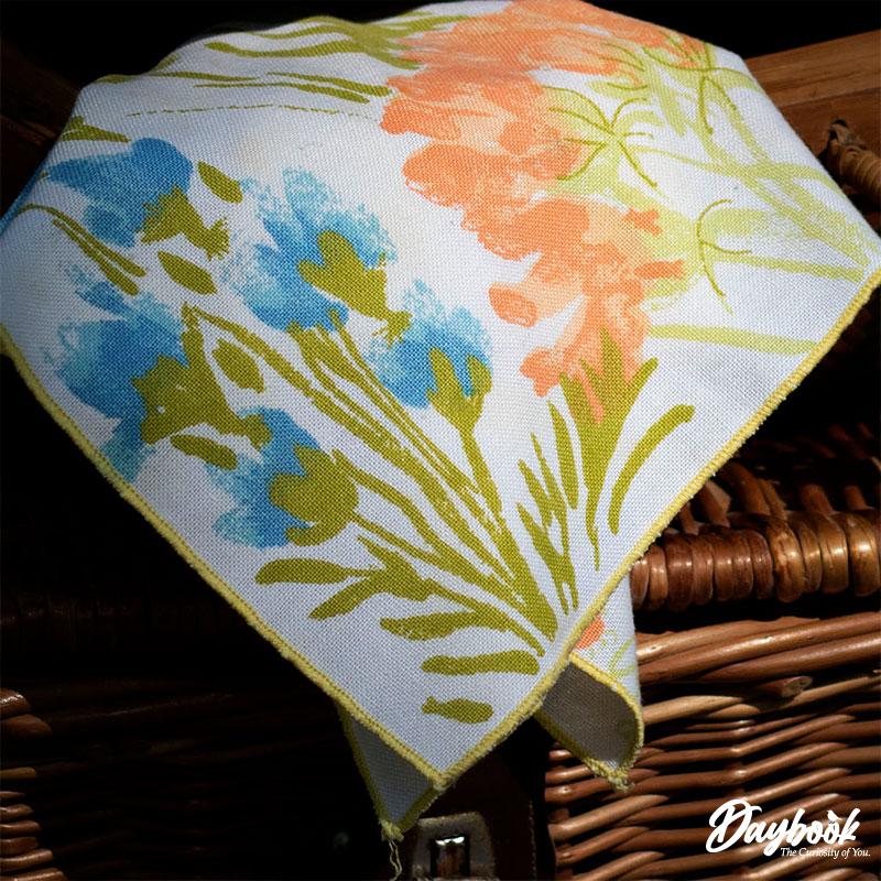 vintage napkin used in the picnic basket