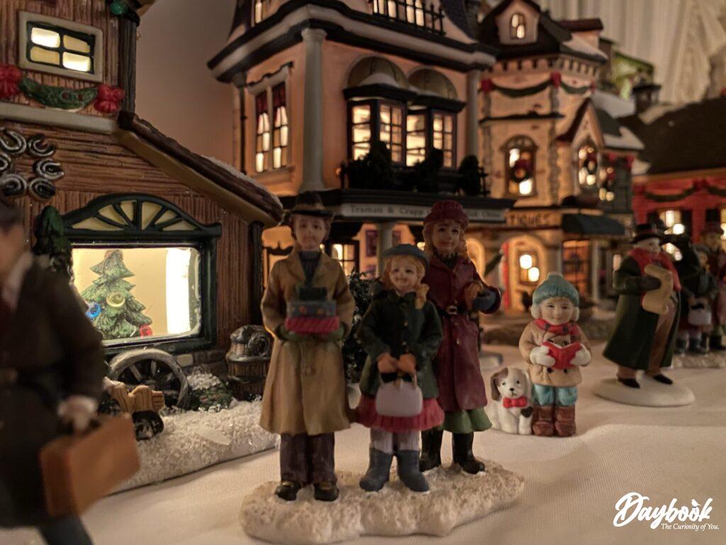 lighted mini Christmas village