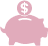 pink piggy back clipart