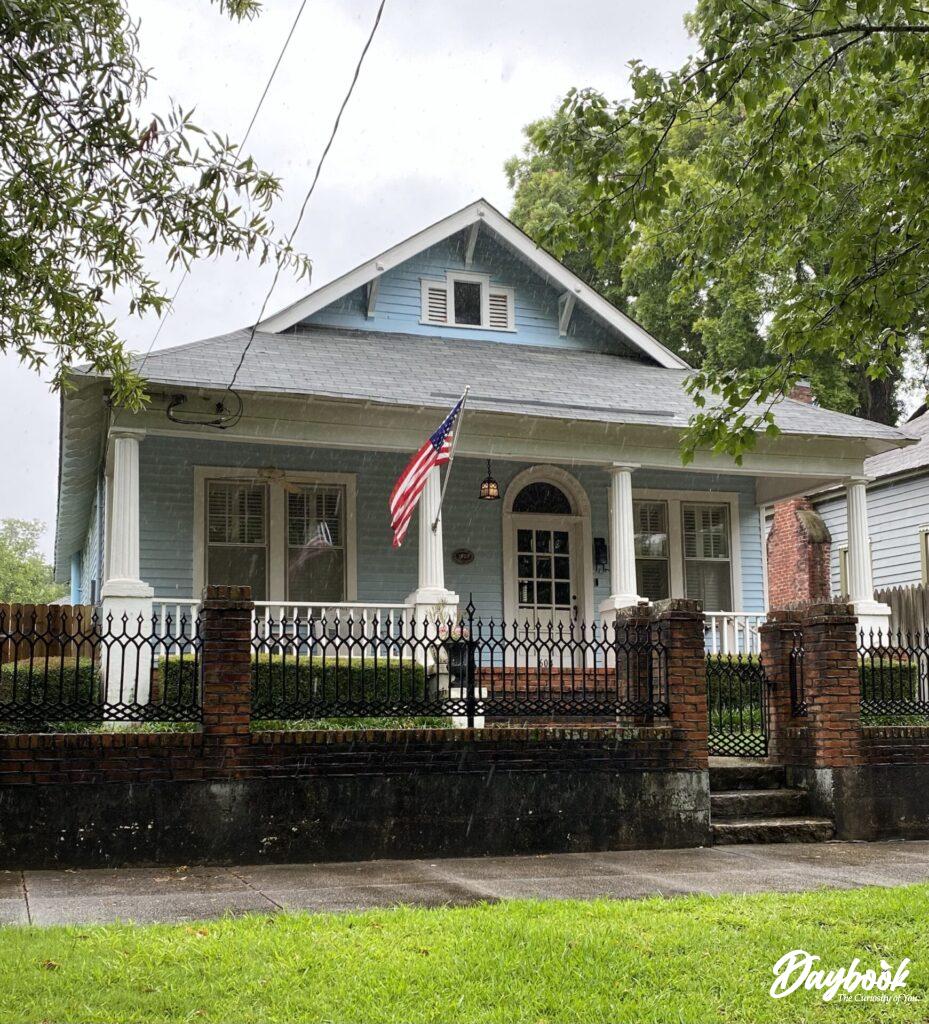 blue historic home