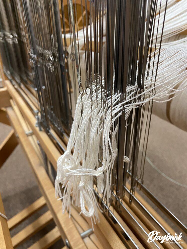 Loom being threaded