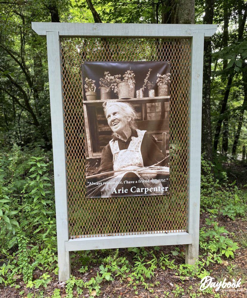 banner with Appalachian woman