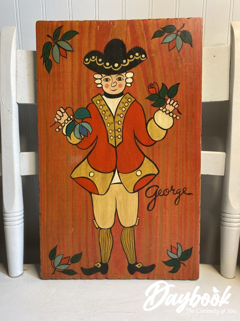 Folk art painting of George Washington