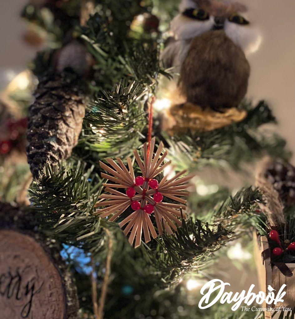 A handmade straw ornament reminds me of my friend and coworker