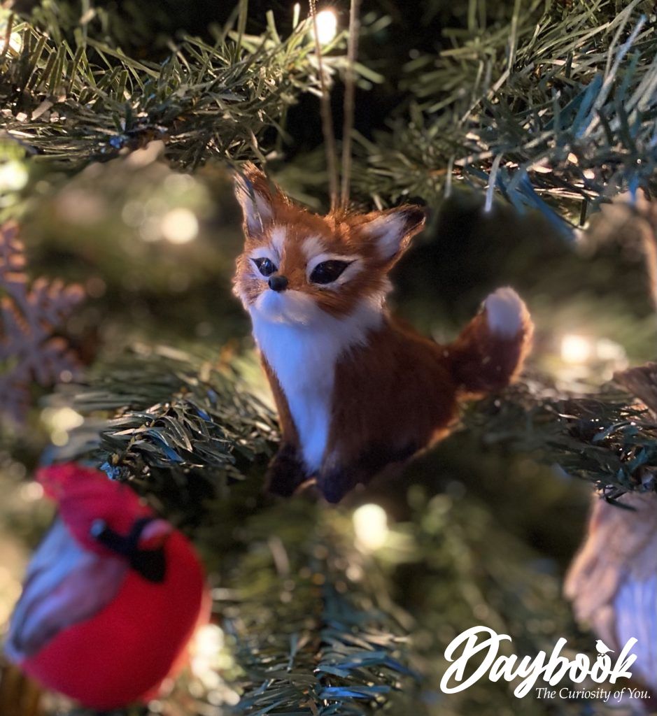 Furry fox ornament
