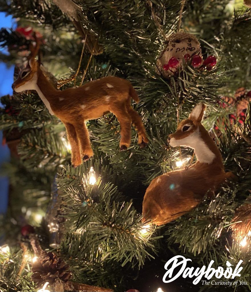 Two soft deer ornaments bring peace to the soul