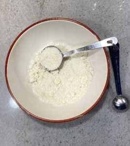 3 tablespoons of mixture set aside in a small bowl