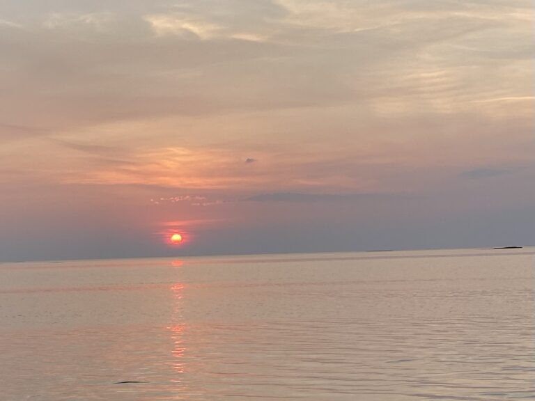 Sunset over the Gulf of Mexico in Florida.